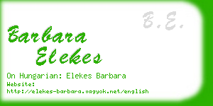 barbara elekes business card